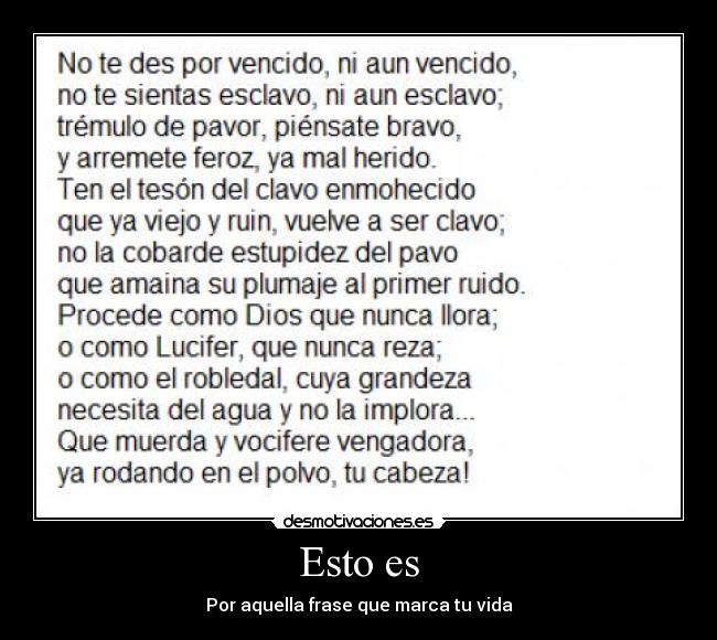 Esto es - Por aquella frase que marca tu vida