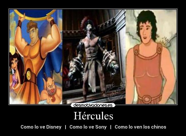 carteles hercules disney sony god war loulogio hercules del chino jajajaja desmotivaciones