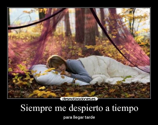Siempre me despierto a tiempo -