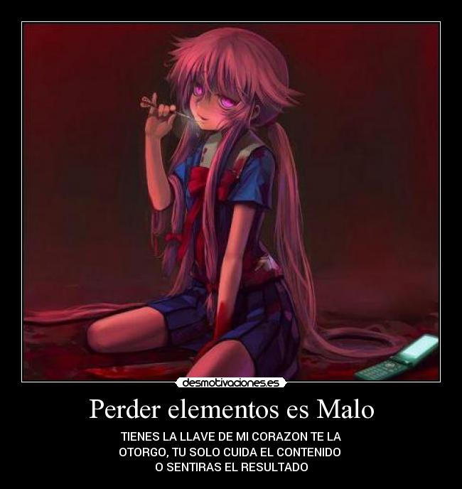 carteles yuno gashai mirai nikki desmotivaciones