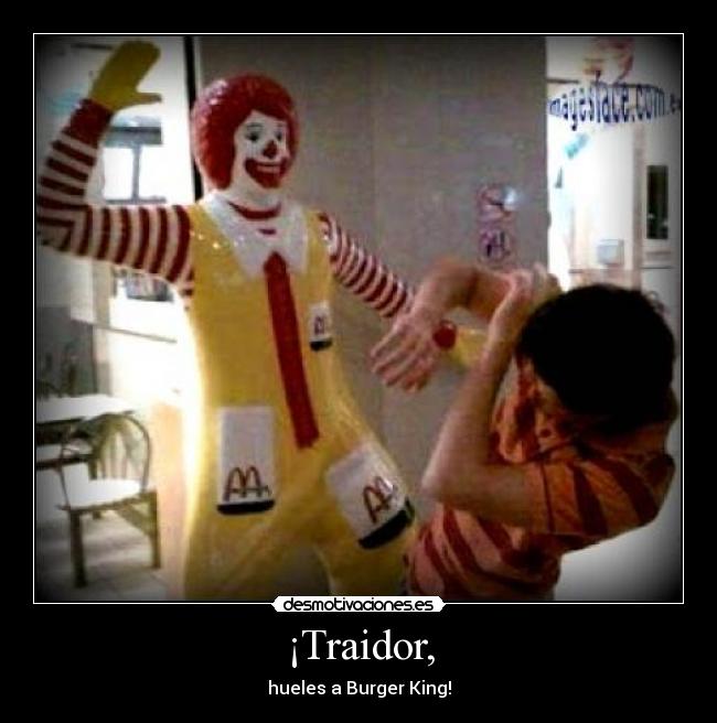 carteles burger king mcdonals papas fritas payaso desmotivaciones