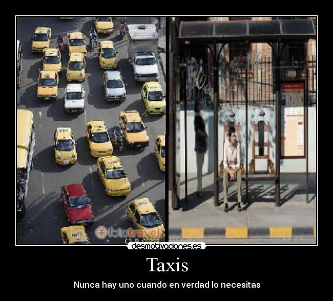 carteles taxi transporte publico parada desmotivaciones