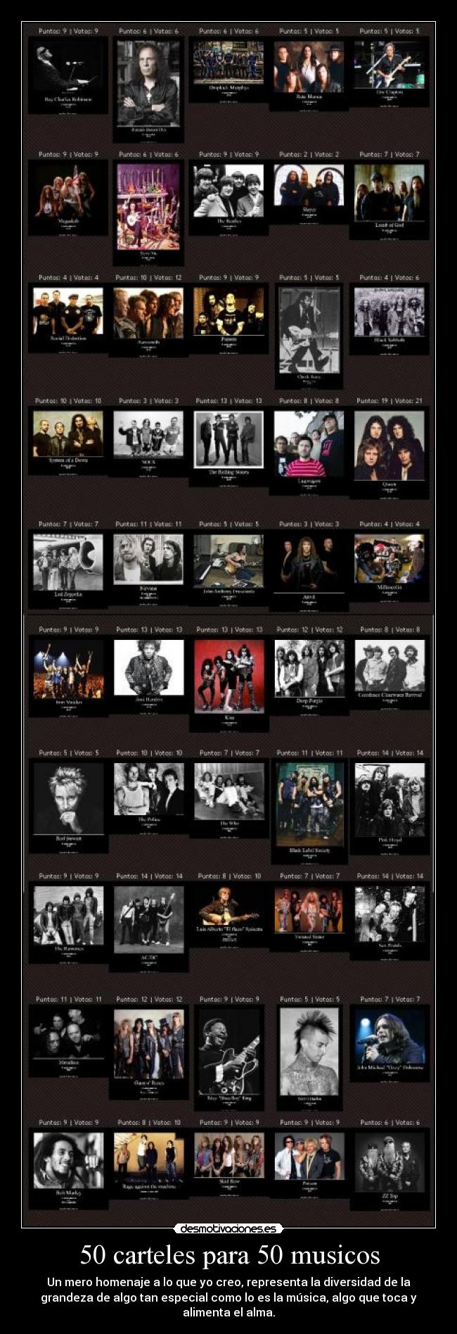 50 carteles para 50 musicos - 