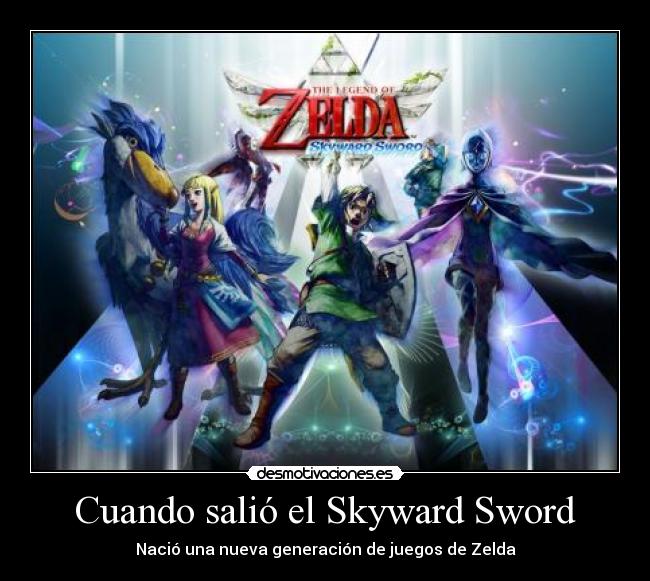carteles zelda link skyward sword epico desmotivaciones