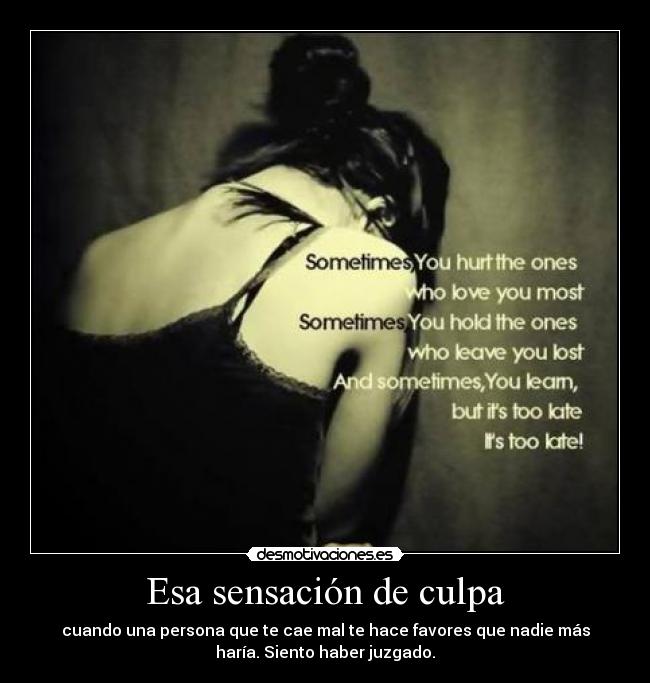Esa sensación de culpa - 