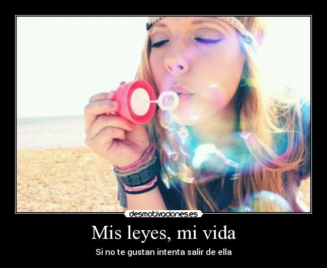 Mis leyes, mi vida - Si no te gustan intenta salir de ella