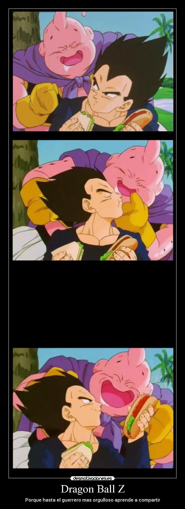 carteles vegeta majin buu dragon ball momento inolvidable desmotivaciones