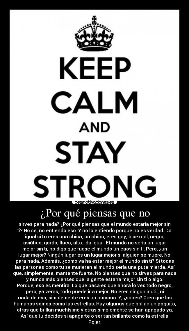 ¿Por qué piensas que no - 