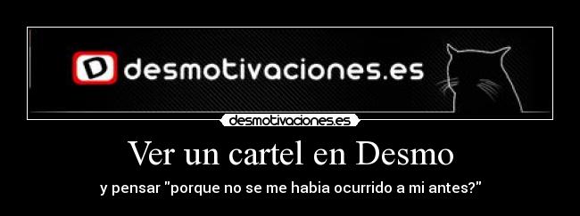 Ver un cartel en Desmo -