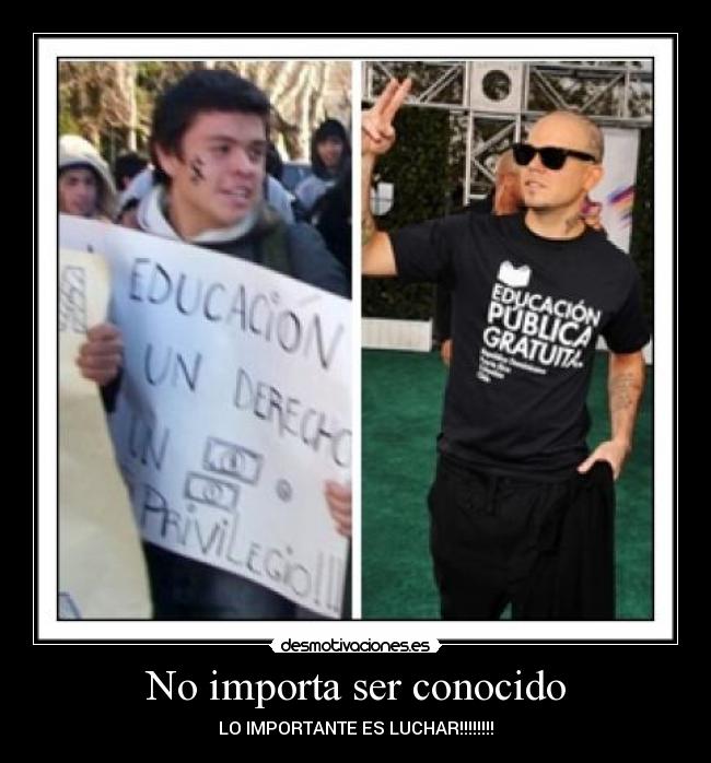 No importa ser conocido -