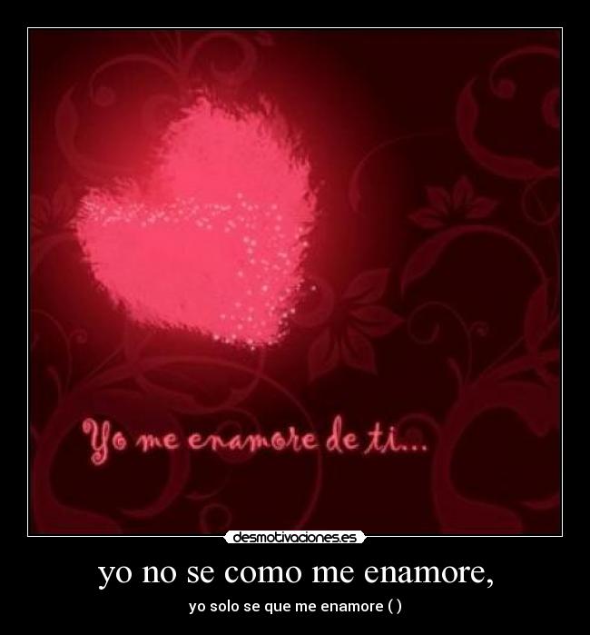 yo no se como me enamore, - yo solo se que me enamore (♫)