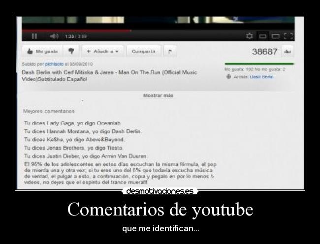 Comentarios de youtube - que me identifican...