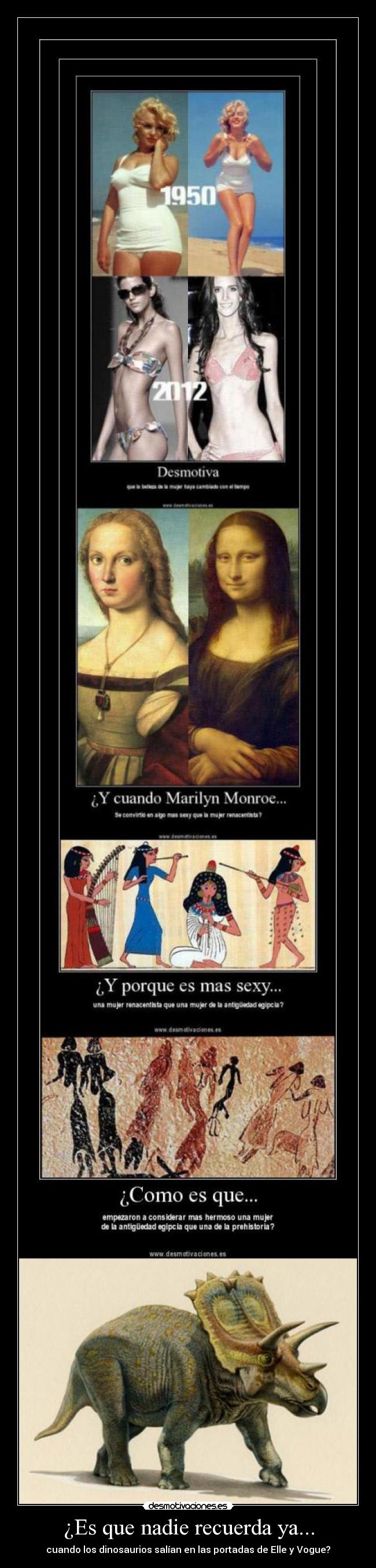 ¿Es que nadie recuerda ya... - cuando los dinosaurios salían en las portadas de Elle y Vogue?