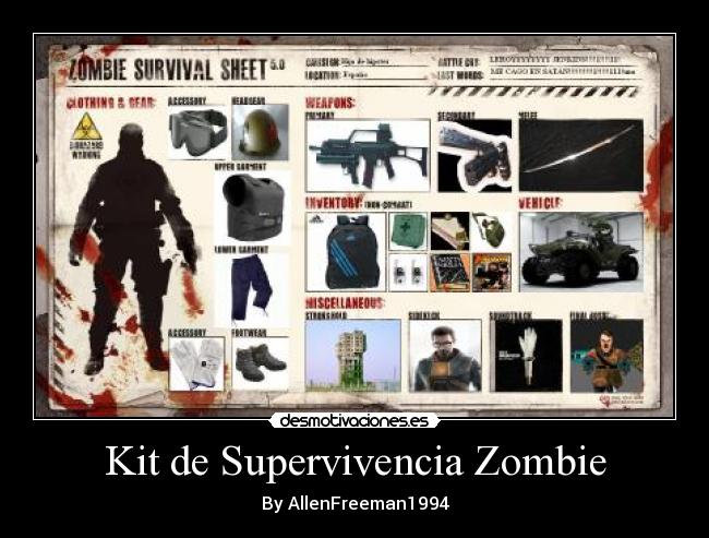 Kit de Supervivencia Zombie - By AllenFreeman1994