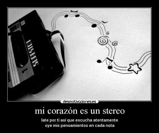 carteles corazon lalalalalala hearts stereo desmotivaciones
