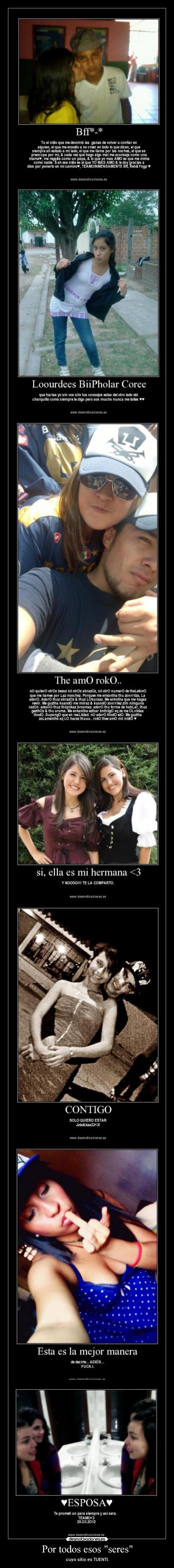 Por todos esos seres -