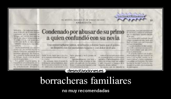 borracheras familiares - no muy recomendadas