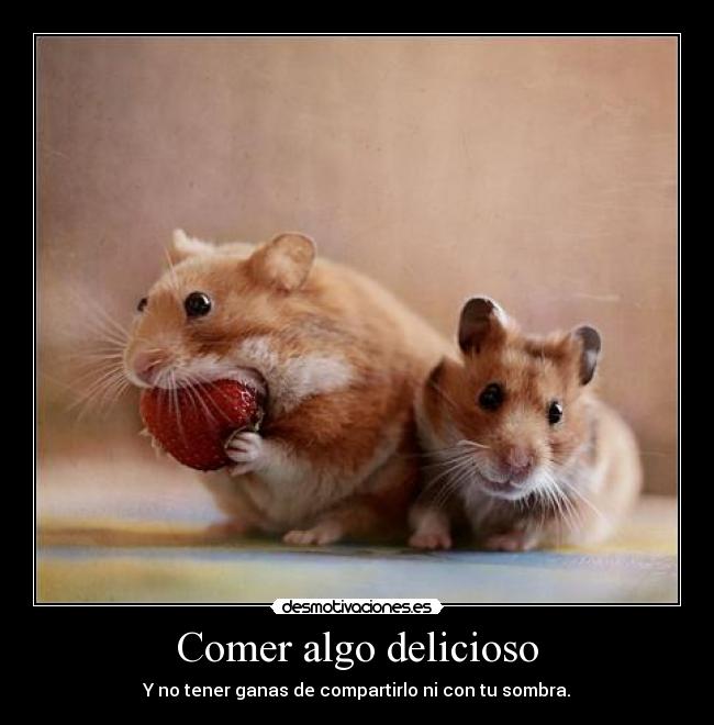 Comer algo delicioso -