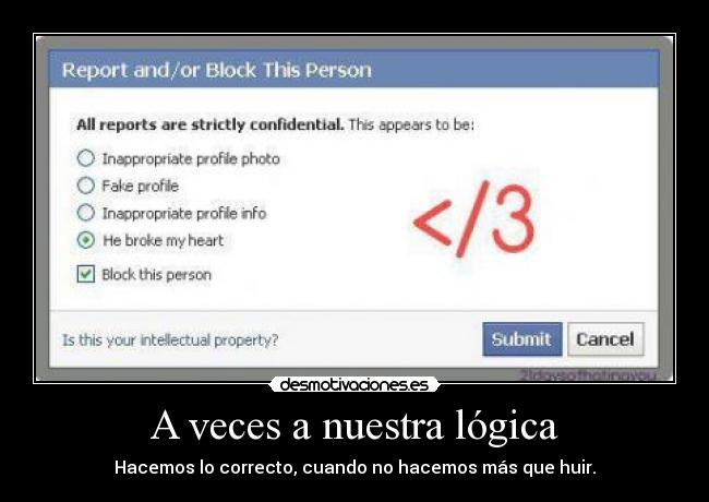 A veces a nuestra lógica - 