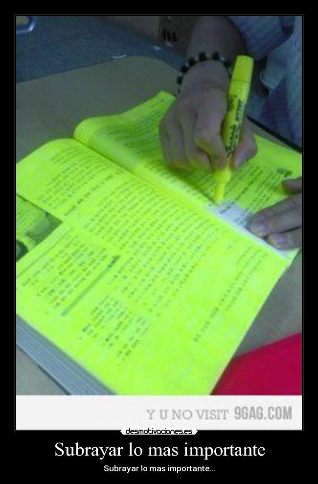 Subrayar lo mas importante - Subrayar lo mas importante...