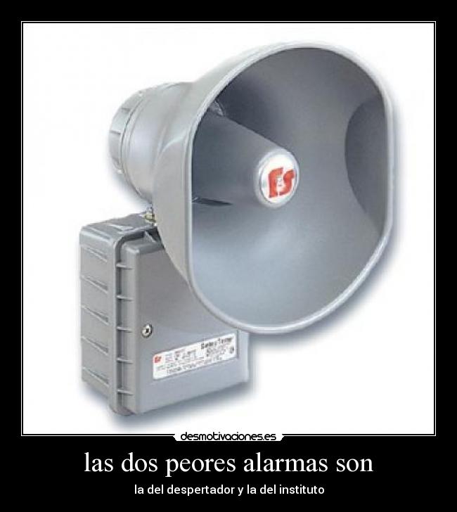 carteles alarma despertador sirena desmotivaciones