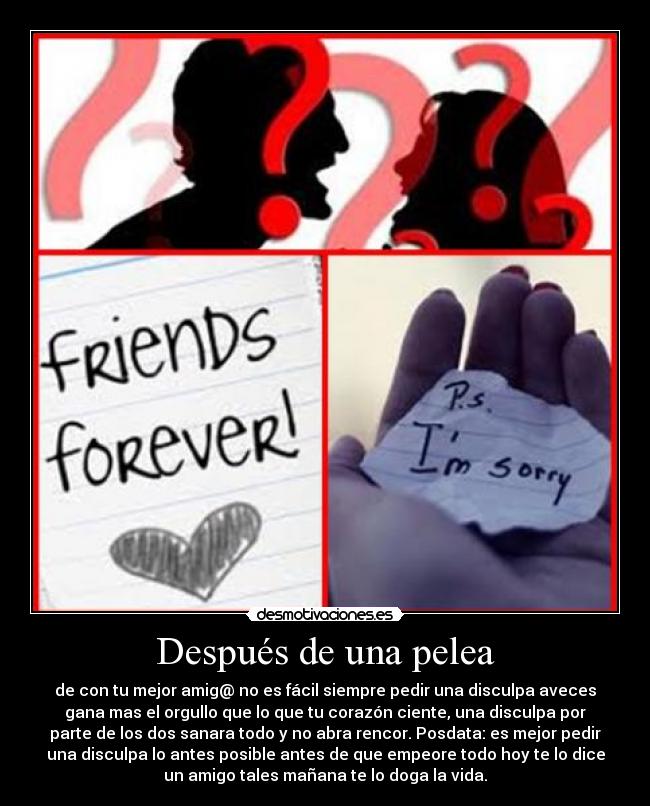 Después de una pelea -