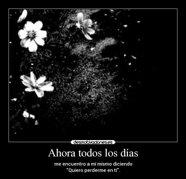 Ahora todos los días - me encuentro a mí mismo diciendo
Quiero perderme en tí.