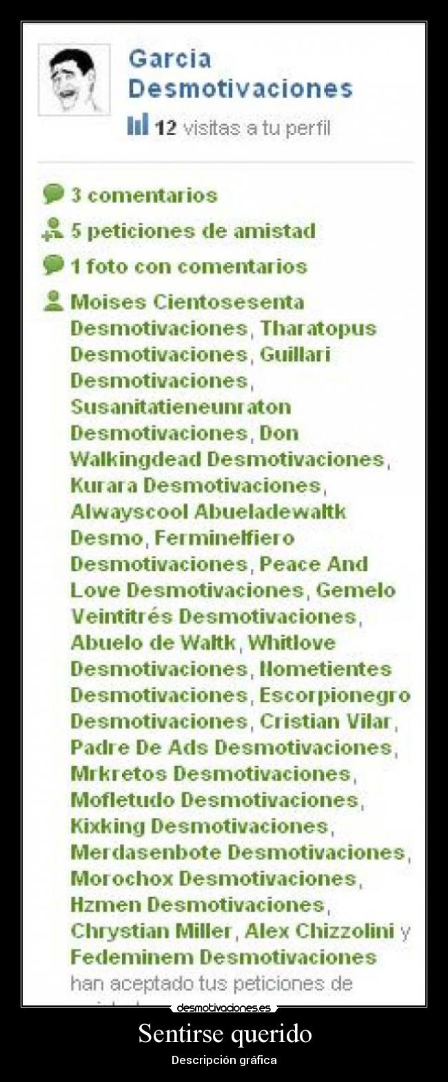 Sentirse querido - Descripción gráfica