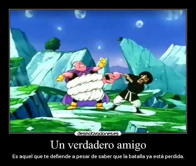 Un verdadero amigo - Es aquel que te defiende a pesar de saber que la batalla ya está perdida.
