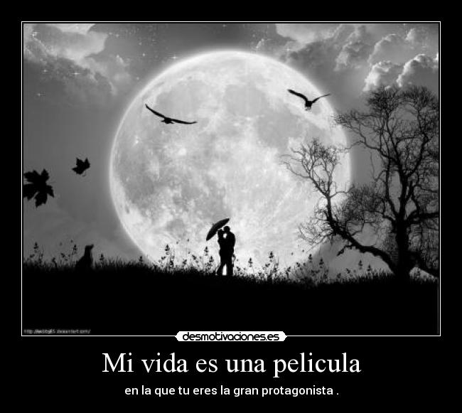 Mi vida es una pelicula - en la que tu eres la gran protagonista .