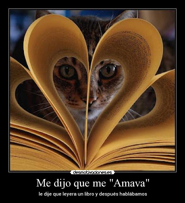 Me dijo que me Amava - le dije que leyera un libro y después hablábamos