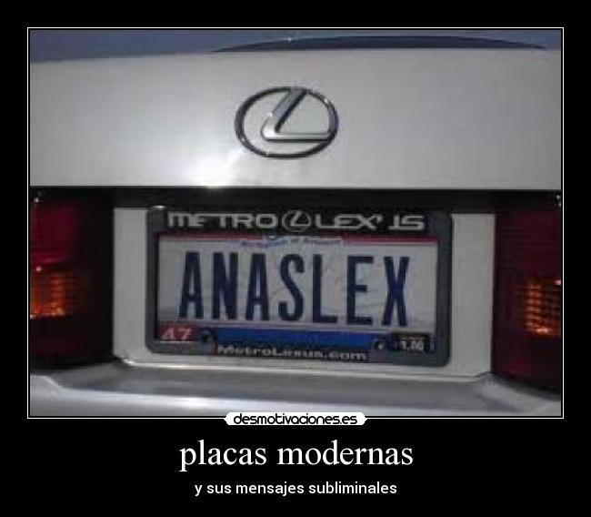 placas modernas - y sus mensajes subliminales