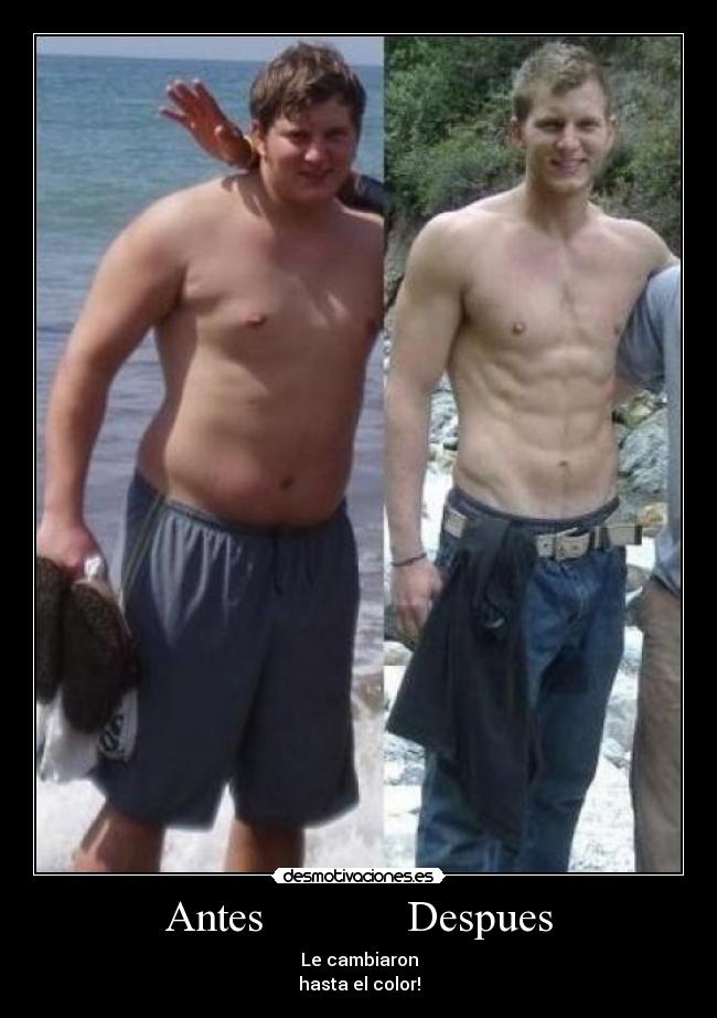 Antes Despues - Le cambiaron
hasta el color!