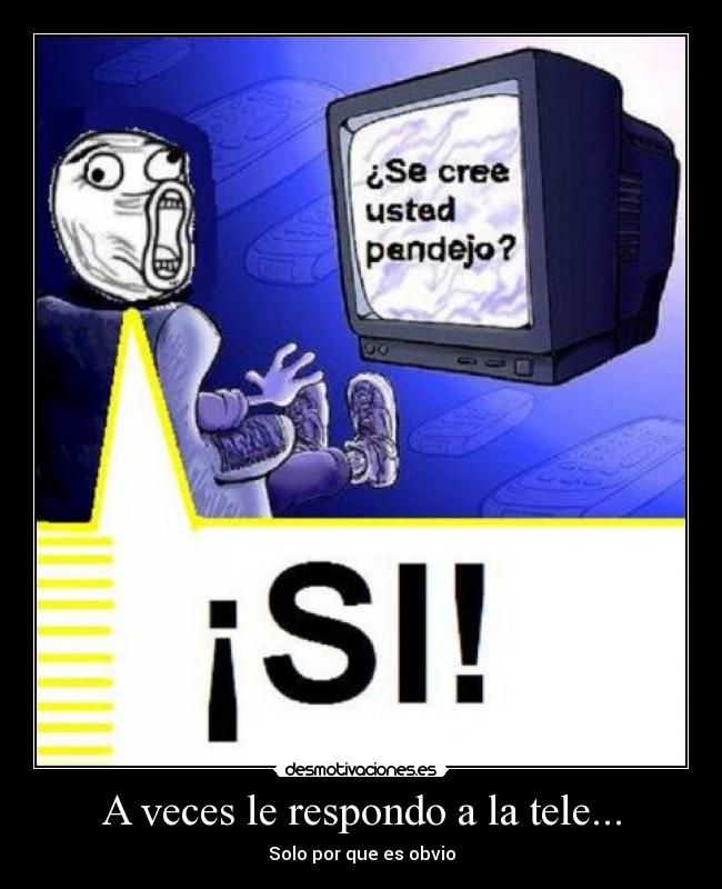 A veces le respondo a la tele... -