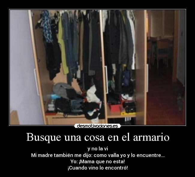 Busque una cosa en el armario - 