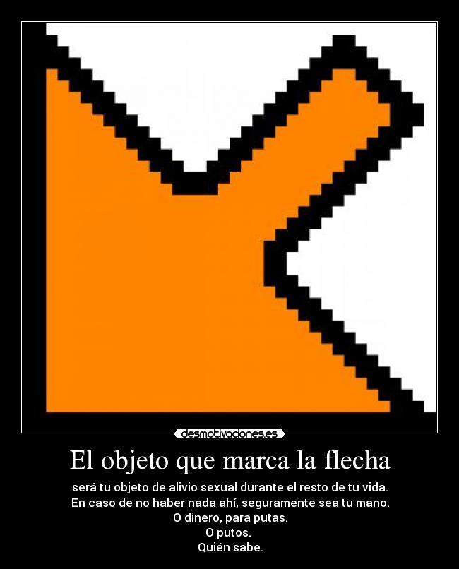 El objeto que marca la flecha -