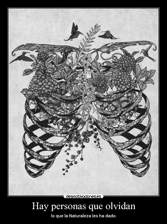 Hay personas que olvidan - lo que la Naturaleza les ha dado.
