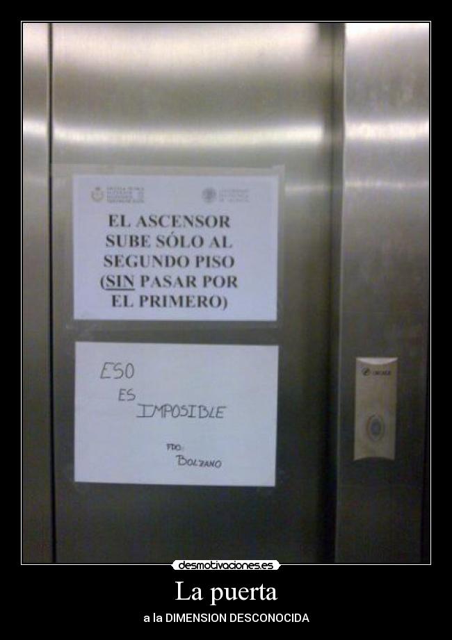 La puerta - a la DIMENSION DESCONOCIDA