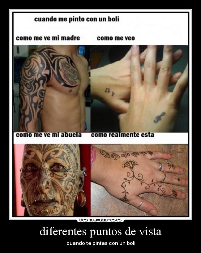 diferentes puntos de vista - cuando te pintas con un boli