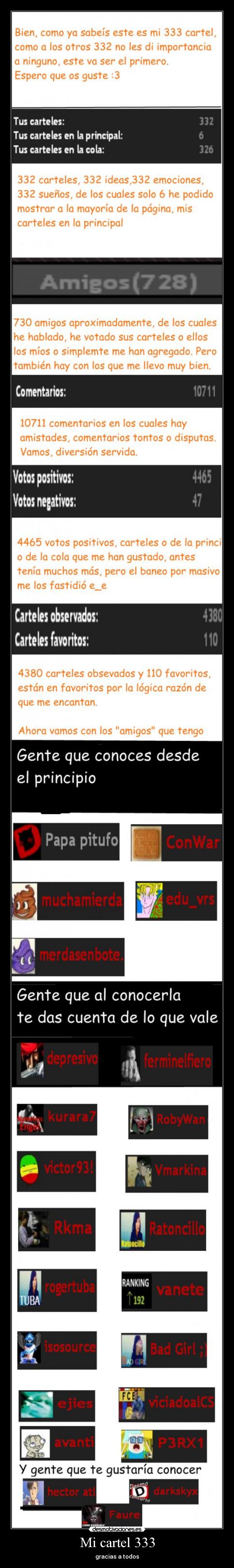 Mi cartel 333 - gracias a todos