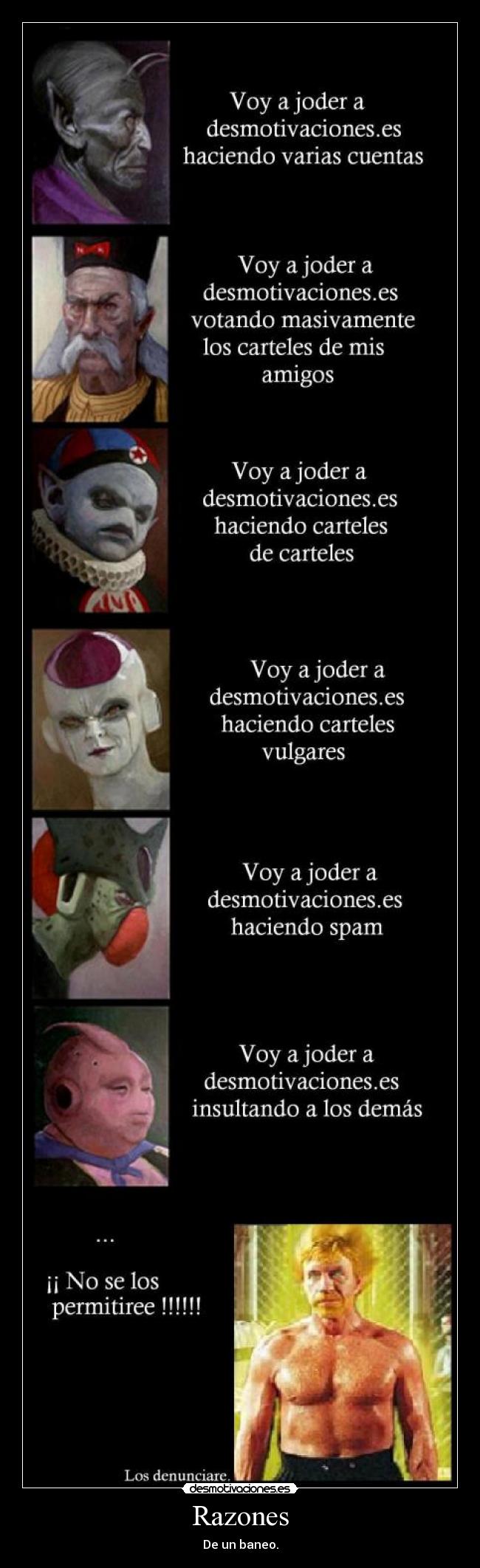 Razones - De un baneo.