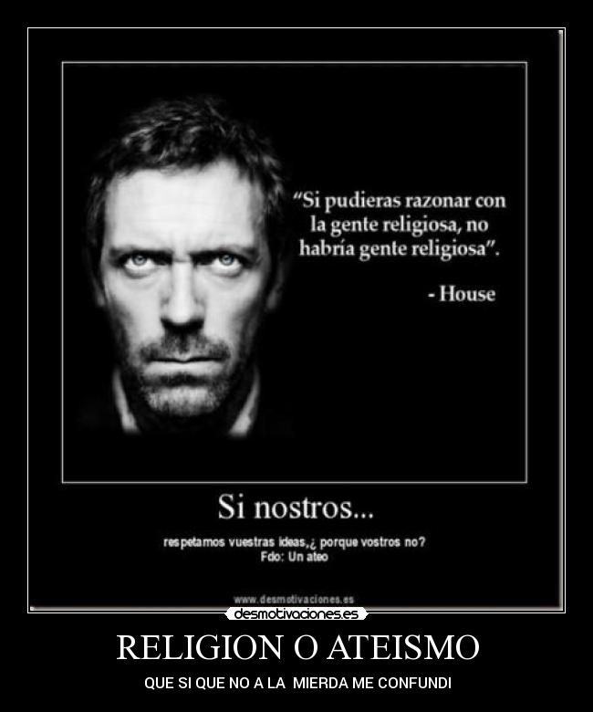 RELIGION O ATEISMO - 