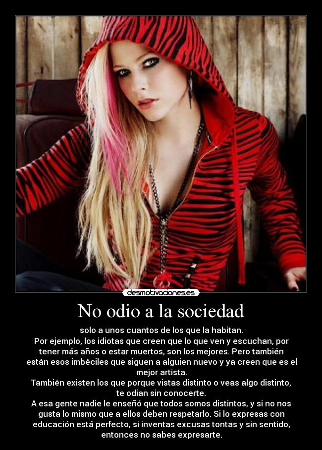 No odio a la sociedad - 