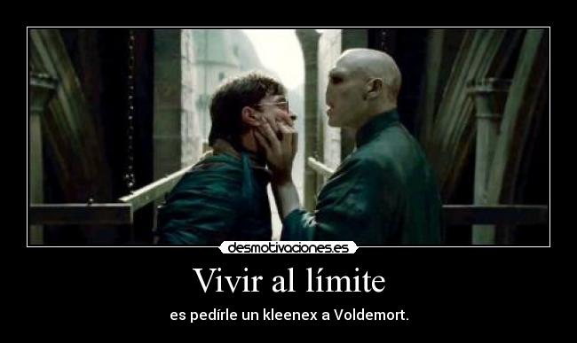 carteles vivir limite pedirle kleenex voldemort desmotivaciones