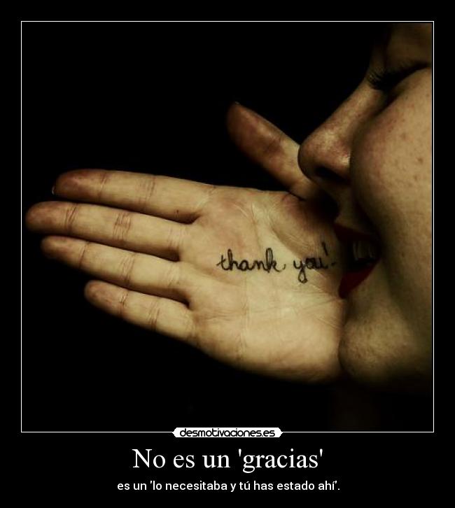 No es un gracias -