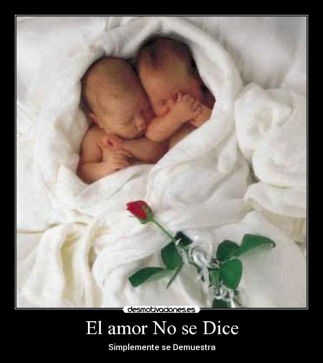 El amor No se Dice - Simplemente se Demuestra
