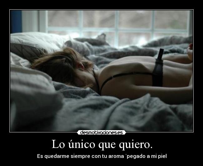 Lo único que quiero. -