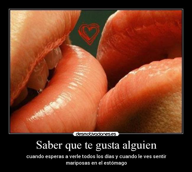 Saber que te gusta alguien -