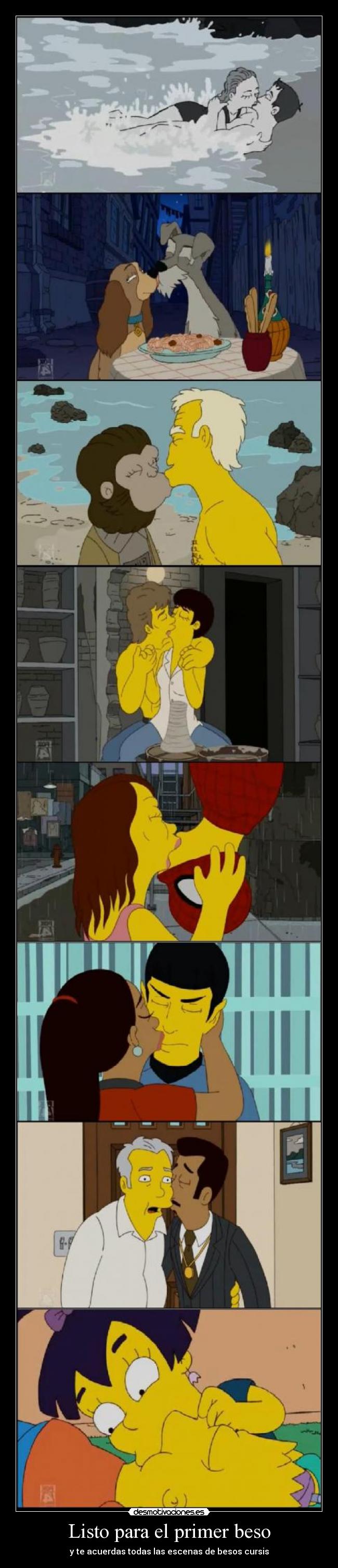 Listo para el primer beso - y te acuerdas todas las escenas de besos cursis