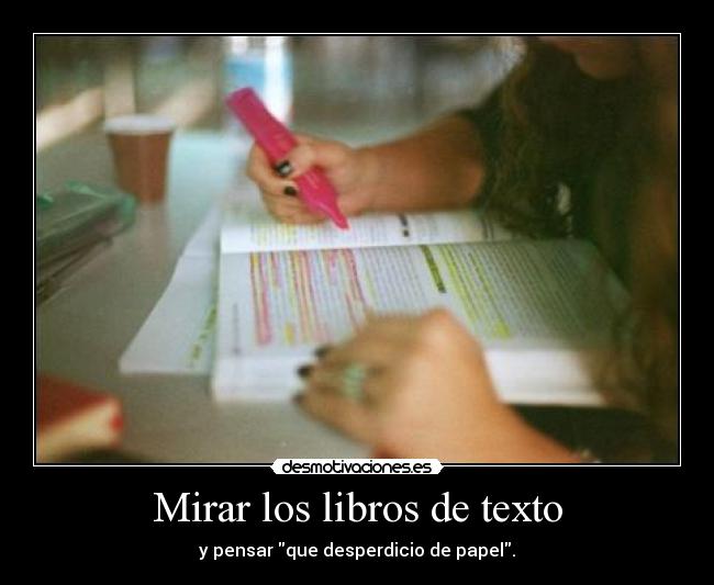 Mirar los libros de texto - 